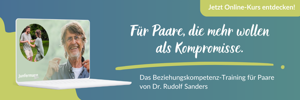 Online-Kurs Banner: Für Paare, die mehr wollen als Kompromisse – Das Beziehungskompetenz-Training für Paare von Dr. Rudolf Sanders